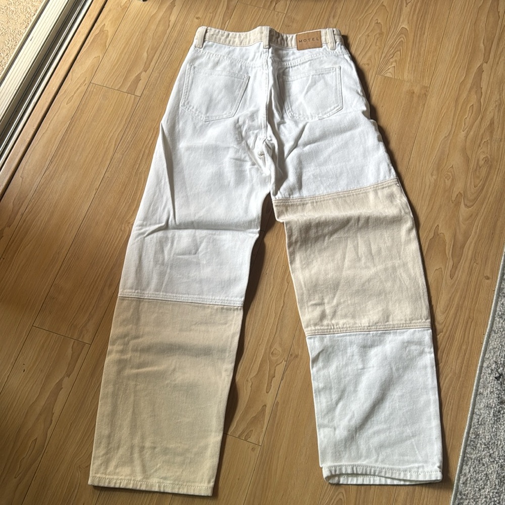 Two-Tone Patchwork Pants - image 3